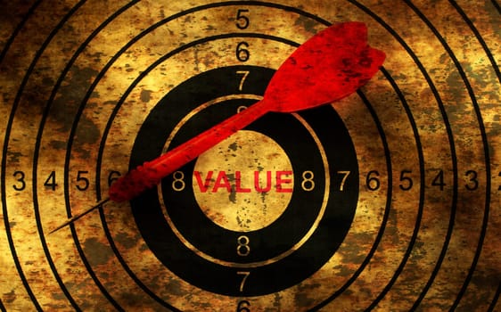 Dart on grunge value target