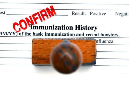 Immunization history form confirm