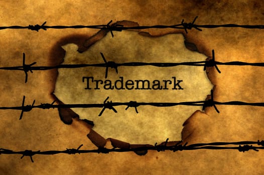 Trademark concept against barbwire