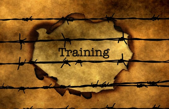 Training concept against barbwire