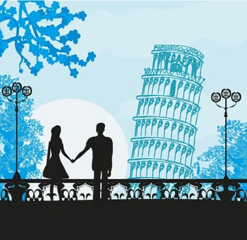 Couple of Tourists in Pisa