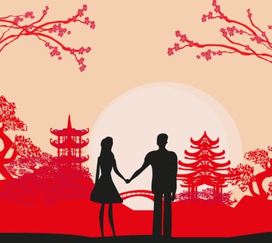 couple in love in China