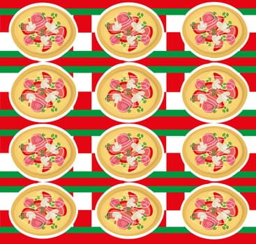 Pizza retro background