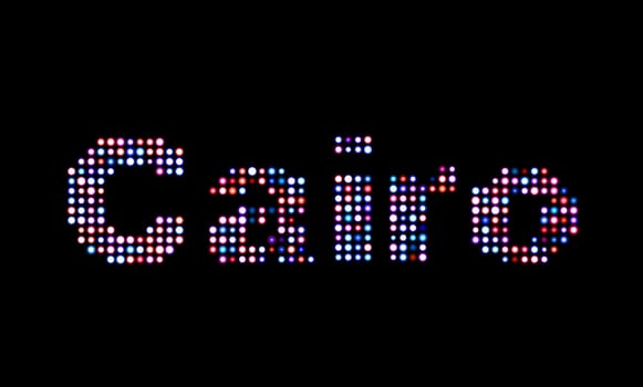 Cairo led text