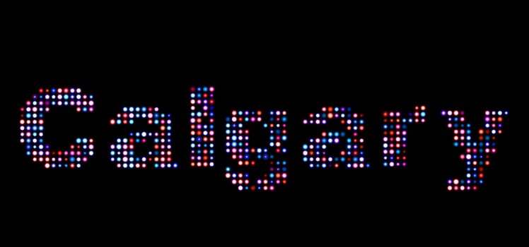 Calgary led text