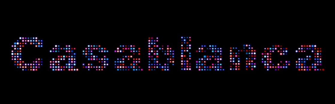 Casablanca led text