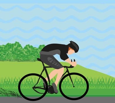 Cycling man