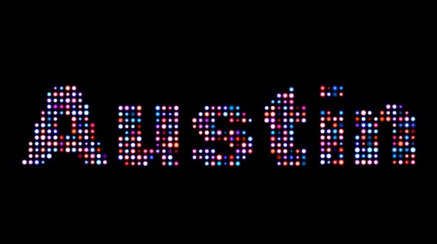 Austin led text