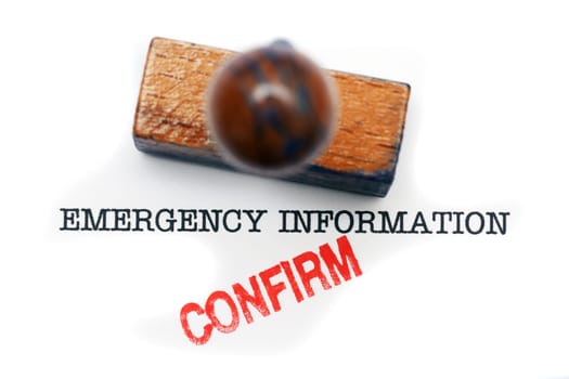 Emergency information - confirm