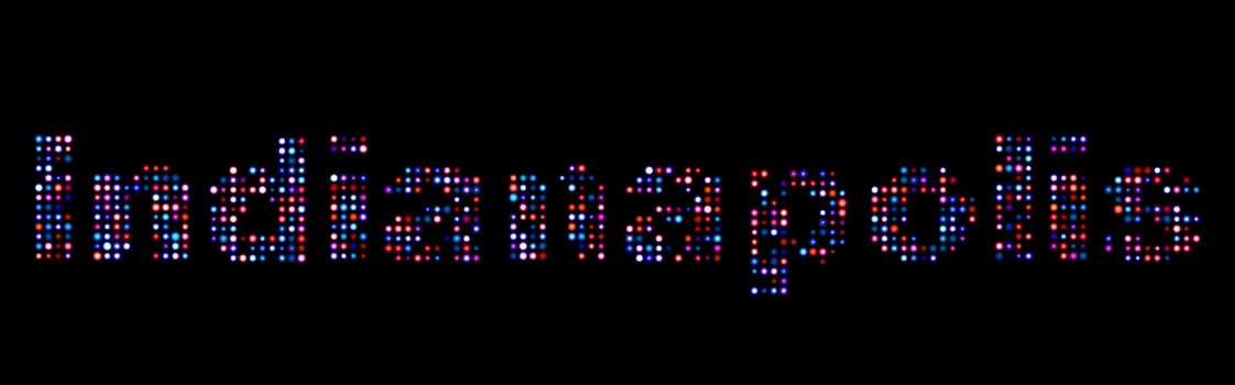 Indianopolis led text