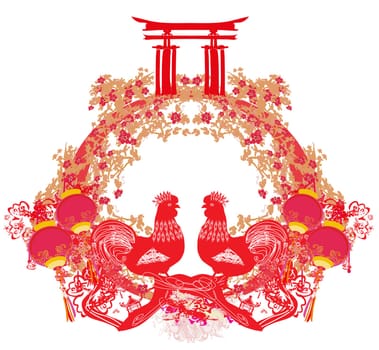 Year of rooster design for Chinese New Year