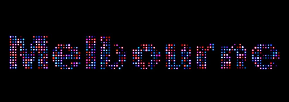 Melbourne led text