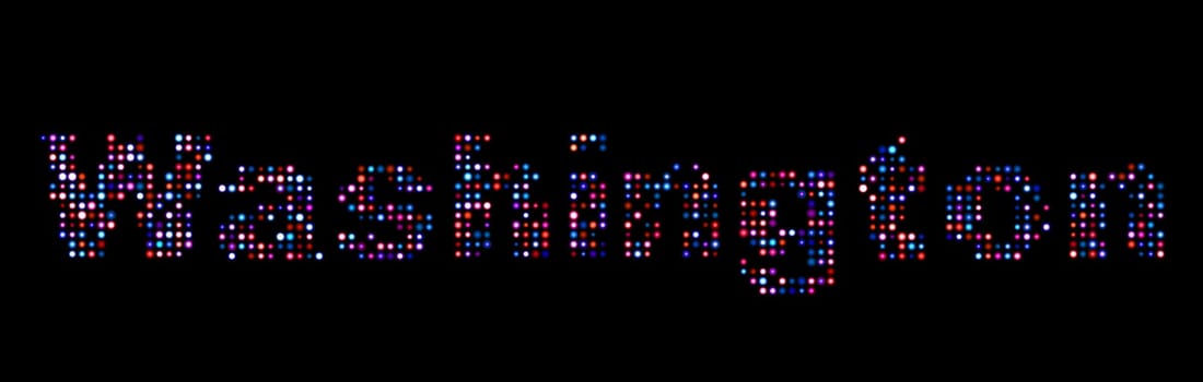 Washington led text