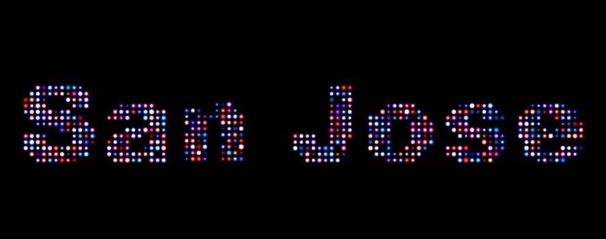 San Jose led text