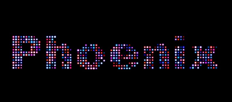 Phoenix led text