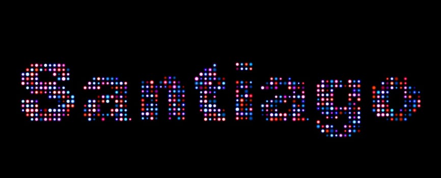 Santiago led text