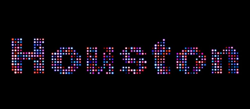Houston led text