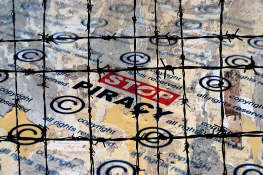 Stop piracy concept