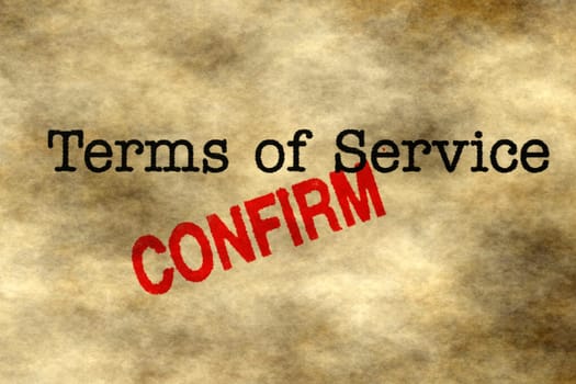 Terms of service - confirm