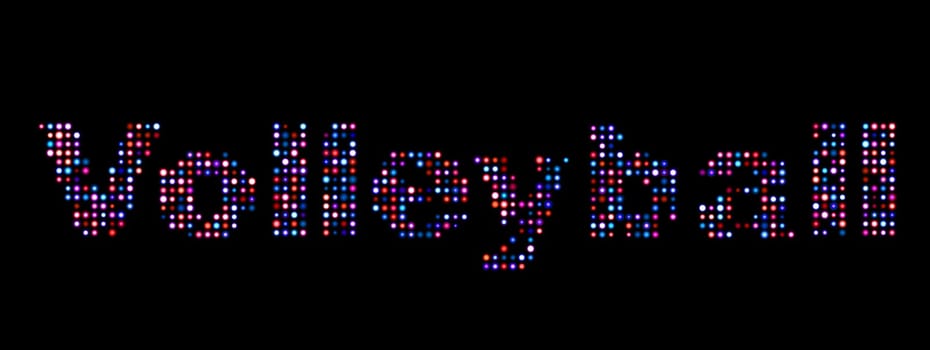 Volleyball led text