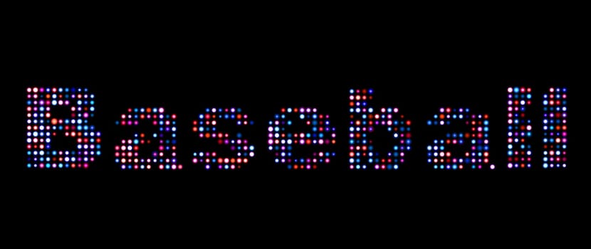 Baseball led text