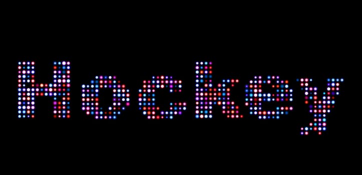 Hockey led text