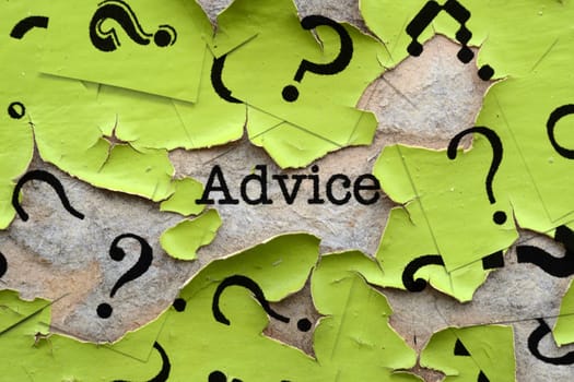 Advice and questions marks