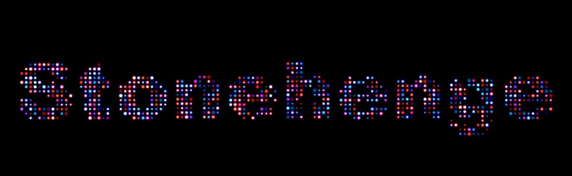 Stonehenge led text