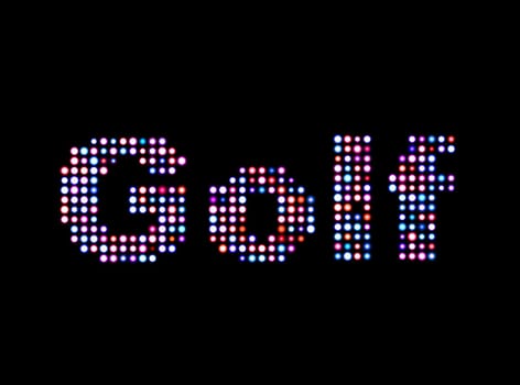 Golf led text