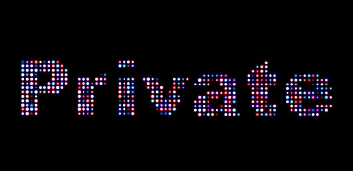Private led text