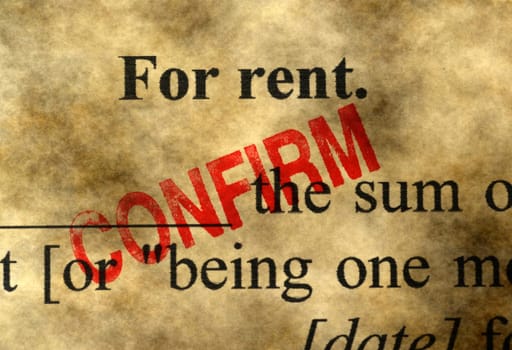 For rent - confirm