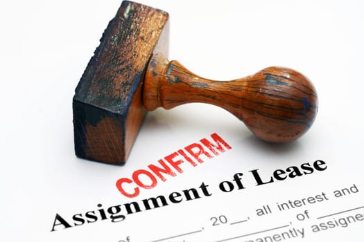Assignment of lease - confirm