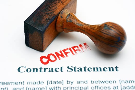 Contract statement - confirm