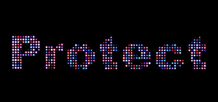 Protect led text