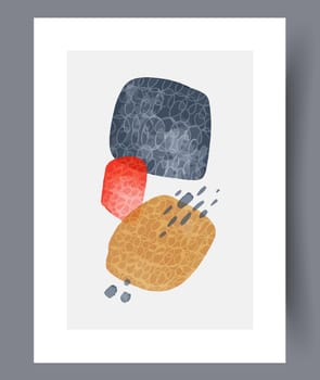 Scandinavian abstract vector print set. Minimalistic abstract wall art background for print. Scandinavian vector style.