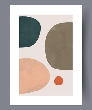 Scandinavian abstract vector print set. Minimalistic abstract wall art background for print. Scandinavian vector style.