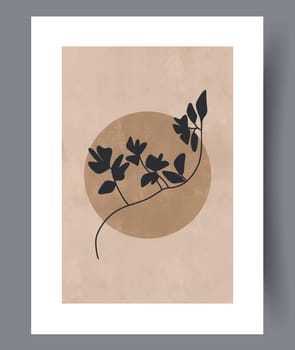 Scandinavian abstract vector print set. Minimalistic abstract wall art background for print. Scandinavian vector style.