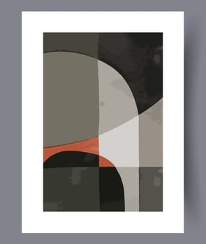 Scandinavian abstract vector print set. Minimalistic abstract wall art background for print. Scandinavian vector style.