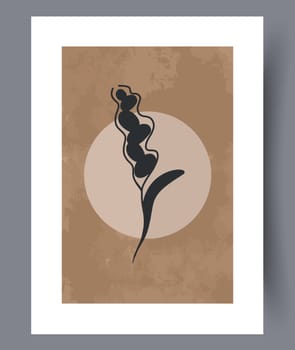 Scandinavian abstract vector print set. Minimalistic abstract wall art background for print. Scandinavian vector style.