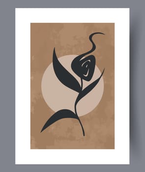 Scandinavian abstract vector print set. Minimalistic abstract wall art background for print. Scandinavian vector style.