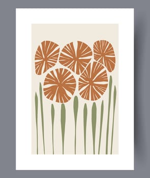 Scandinavian abstract vector print set. Minimalistic abstract wall art background for print. Scandinavian vector style.