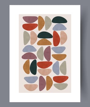 Scandinavian abstract vector print set. Minimalistic abstract wall art background for print. Scandinavian vector style.