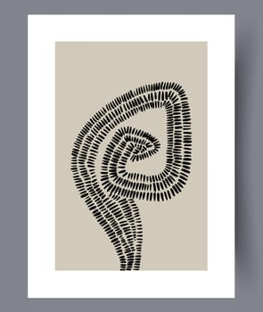 Scandinavian abstract vector print set. Minimalistic abstract wall art background for print. Scandinavian vector style.