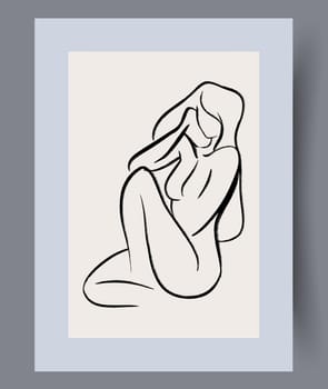 Scandinavian abstract vector print set. Minimalistic abstract wall art background for print. Scandinavian vector style.