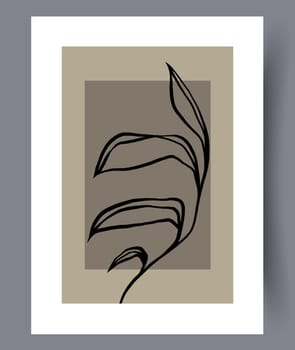 Scandinavian abstract vector print set. Minimalistic abstract wall art background for print. Scandinavian vector style.