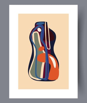 Scandinavian abstract vector print set. Minimalistic abstract wall art background for print. Scandinavian vector style.