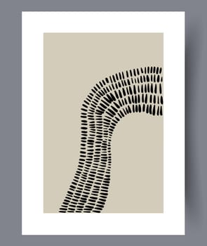 Scandinavian abstract vector print set. Minimalistic abstract wall art background for print. Scandinavian vector style.