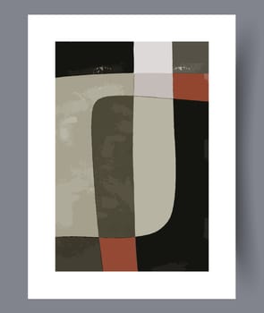 Scandinavian abstract vector print set. Minimalistic abstract wall art background for print. Scandinavian vector style.