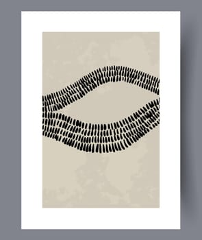 Scandinavian abstract vector print set. Minimalistic abstract wall art background for print. Scandinavian vector style.