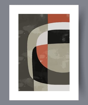 Scandinavian abstract vector print set. Minimalistic abstract wall art background for print. Scandinavian vector style.
